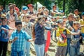 Children Ã¢â¬â boys and girls participating at dancing activity on family charity festival